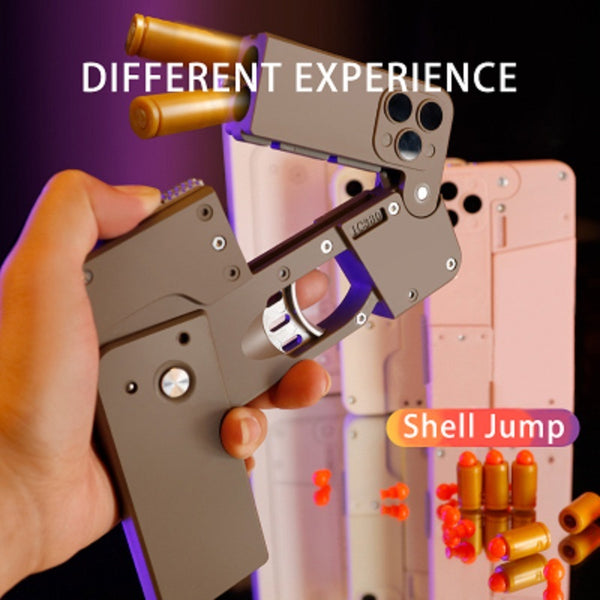 Harmless Folding Pistol Bullet Automatic Shell Throwing Toy