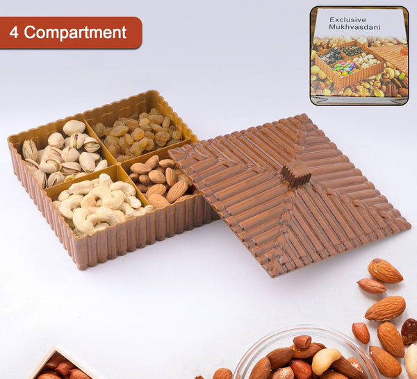Plastic Multipurpose Dry Fruit Chocolates Mouth Box (1 Pc)