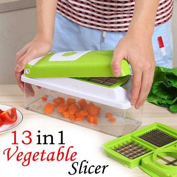 Plastic 13-in-1 Manual Vegetable Grater chipser And Slicer